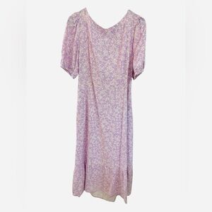 Who What Wear Purple Midi Dress